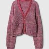 Kids Shaker-Stitch Cropped Cardigan