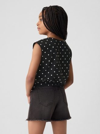 Kids Smocked Cropped Muscle Linne