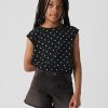 Kids Smocked Cropped Muscle Linne Kids Smocked Cropped Muscle Linne