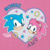 Kids Sonic The Hedgehog Sonic och Amy Graphic Boxy Crop Tee