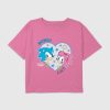 Kids Sonic The Hedgehog Sonic och Amy Graphic Boxy Crop Tee