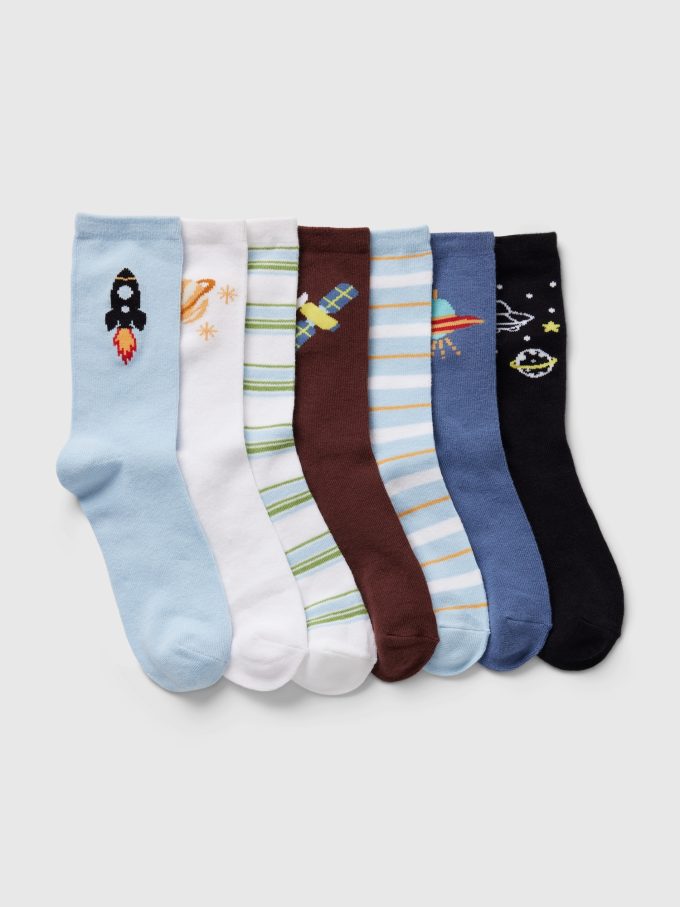 Kids Space Crew strumpor (7-pack)