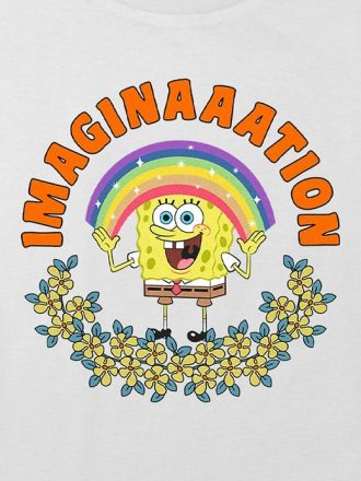 Kids Spongebob fantasi grafisk Boxy Crop Tee