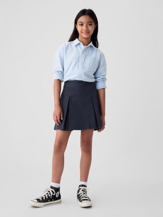 Kids Uniform Plisserad Khaki Skort
