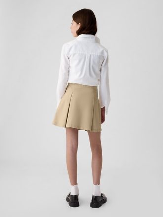 Kids Uniform Plisserad Khaki Skort