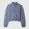 Kids Vintage Mjuk Half Zip Cropped Pullover