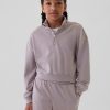 Kids Vintage Mjuk Half Zip Cropped Pullover