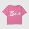 Kids Zodiac Aries Grafisk Boxy Crop Tee