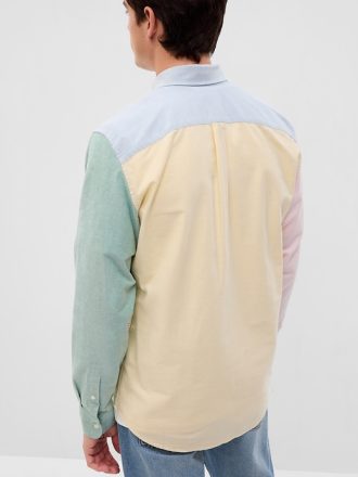 Klassisk Colorblock Oxford-skjorta i Standard Fit med In-Conversion Cotton