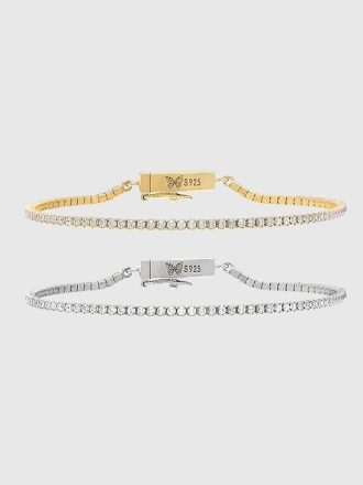 Klassiskt tunt tennisarmband