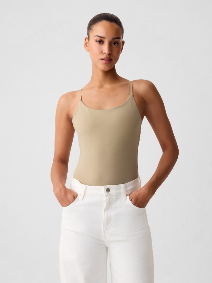 Kompakt Jersey Cami Bodysuit