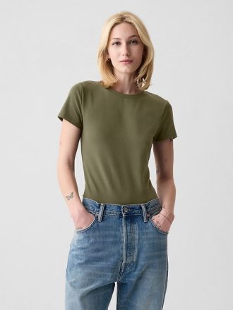 Kompakt Jersey T-Shirt Bodysuit