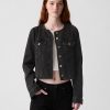 Kraglös Cropped Icon jeansjacka