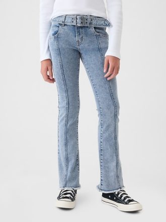 Låg höjda bältade bootjeans för barn