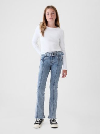 Låg höjda bältade bootjeans för barn