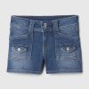 Lågväxt Y2K jeansshorts för barn