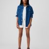 Lågväxt Y2K jeansshorts för barn