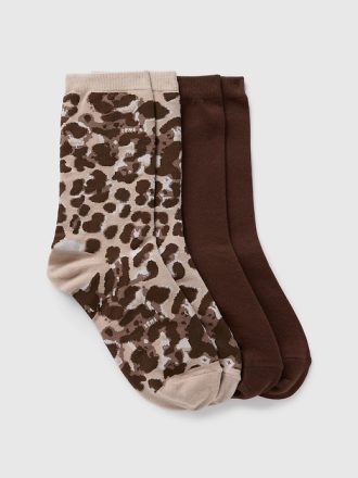 Leopard Crew Socks (2-pack)