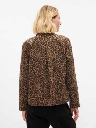 Leopard Denim Chore Jacka