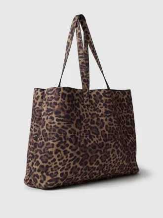 Leopard Vegan Mocka Tygväska