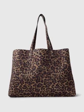 Leopard Vegan Mocka Tygväska