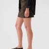 Leopard minikjol i jeans