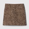 Leopard minikjol i jeans