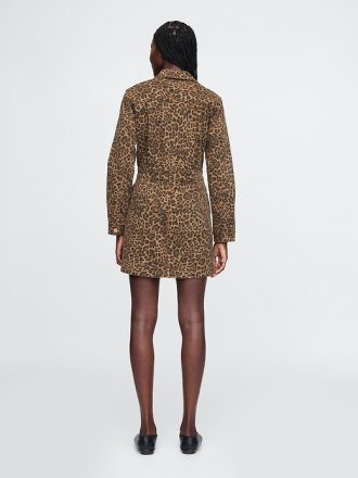 Leopard miniklänning i jeans