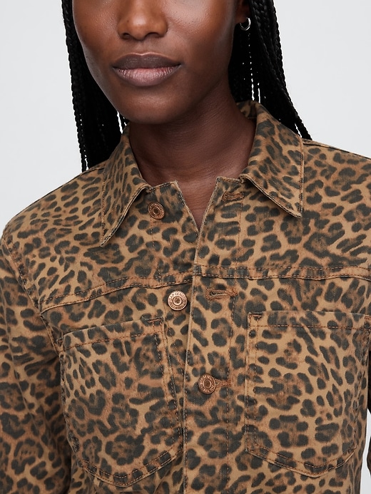 Leopard miniklänning i jeans Leopard miniklänning i jeans