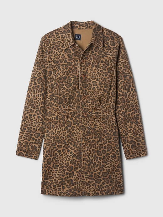 Leopard miniklänning i jeans Leopard miniklänning i jeans