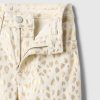 Leopardfolie 70-tals jeans med hög höjd för barn