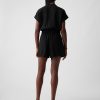 Linen-Blend Utility Romper