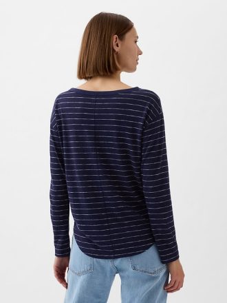 Linne-Blend Boatneck T-shirt