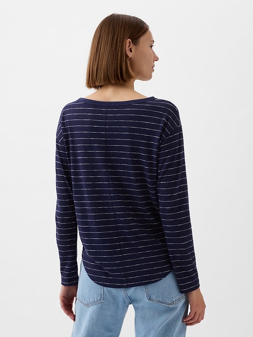Linne-Blend Boatneck T-shirt Linne-Blend Boatneck T-shirt