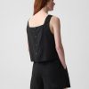 Linne-blandning knapp-rygg cropped linne Linne-blandning knapp-rygg cropped linne