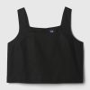 Linne-blandning knapp-rygg cropped linne Linne-blandning knapp-rygg cropped linne