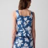 Linne-blandning knapp-rygg cropped linne Linne-blandning knapp-rygg cropped linne