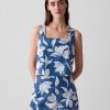 Linne-blandning knapp-rygg cropped linne Linne-blandning knapp-rygg cropped linne