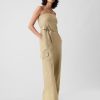 Linne-bomull Cargo Jumpsuit