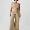 Linne-bomull Cargo Jumpsuit