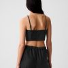 Linne-bomull Cropped Tube Top
