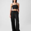 Linne-bomull Cropped Tube Top