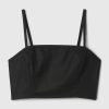 Linne-bomull Cropped Tube Top