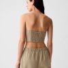 Linne-bomull Cropped Tube Top