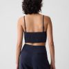 Linne-bomull Cropped Tube Top
