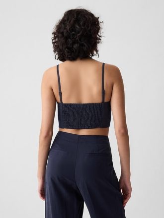Linne-bomull Cropped Tube Top
