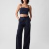 Linne-bomull Cropped Tube Top