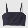 Linne-bomull Cropped Tube Top
