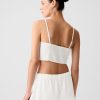 Linne-bomull Cropped Tube Top