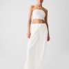 Linne-bomull Cropped Tube Top